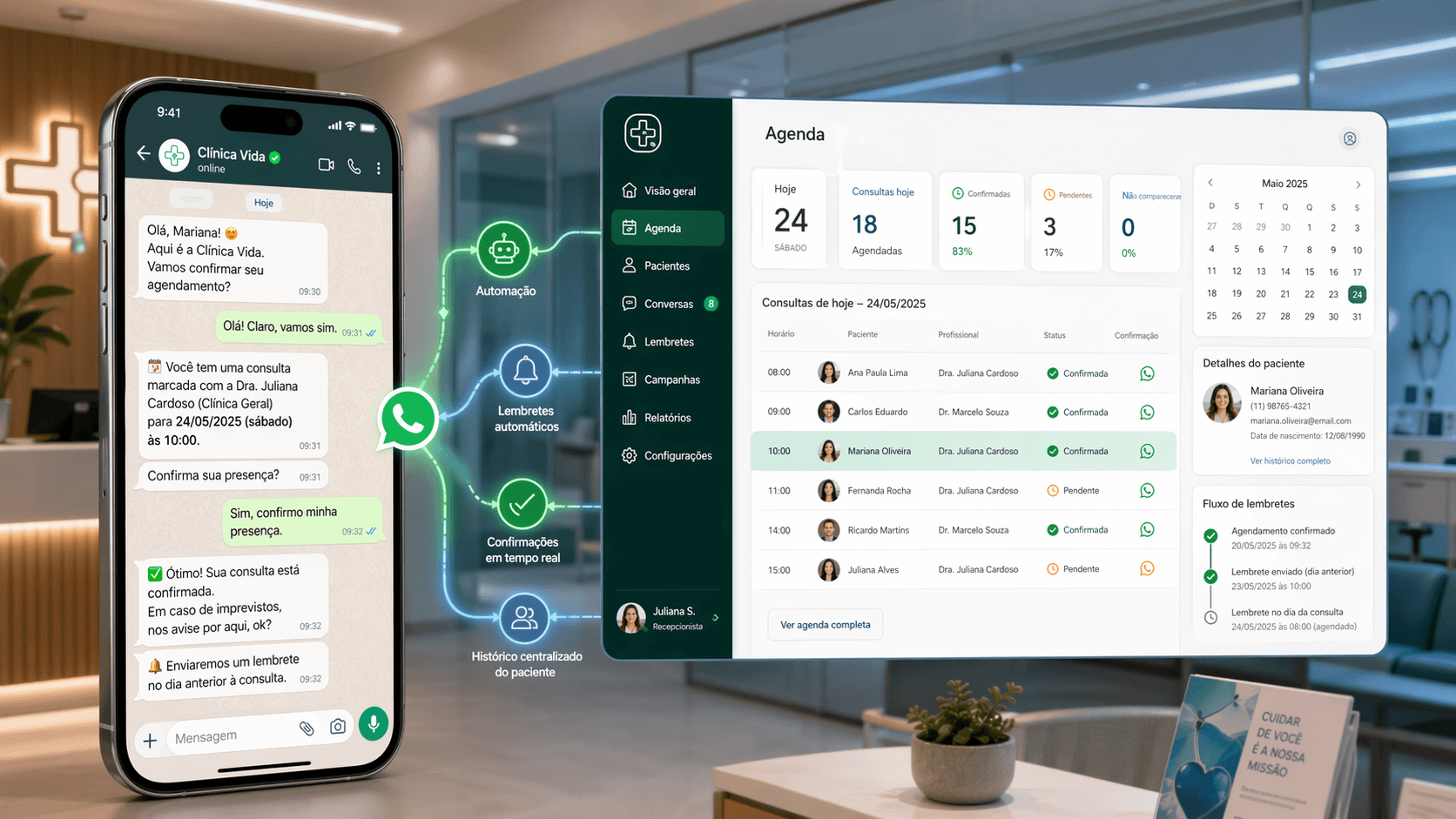 WhatsApp para clínicas: como organizar agendamentos e confirmações