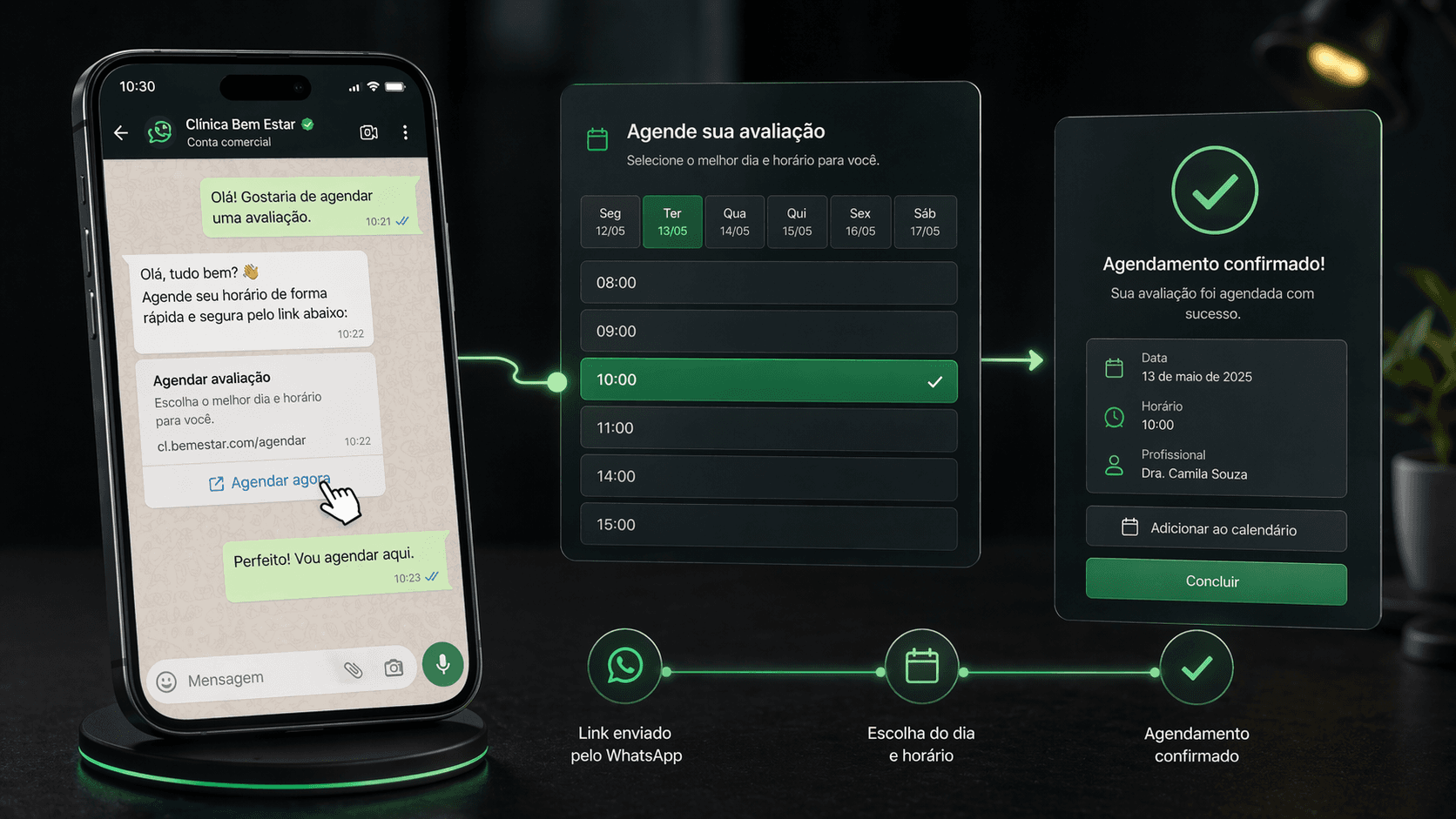 Link de agendamento no WhatsApp: como funciona e como aumenta conversão