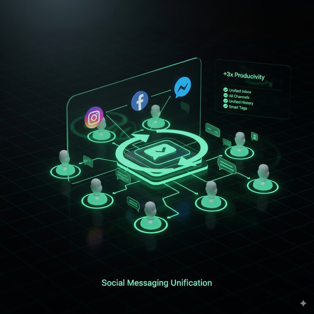 Demonstração da funcionalidade: Instagram Direct & Facebook Messenger