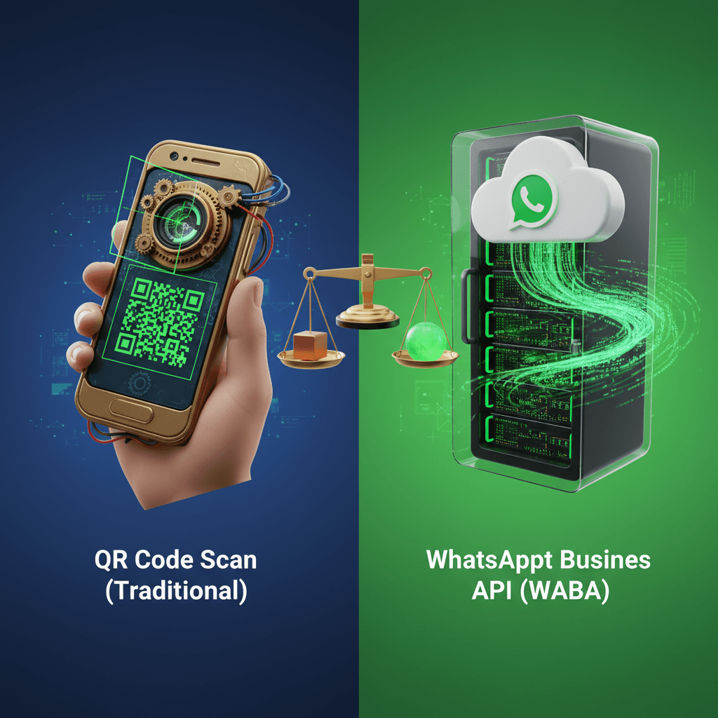 WhatsApp Oficial (API) vs. Conexão QR Code: Qual o melhor para sua empresa?